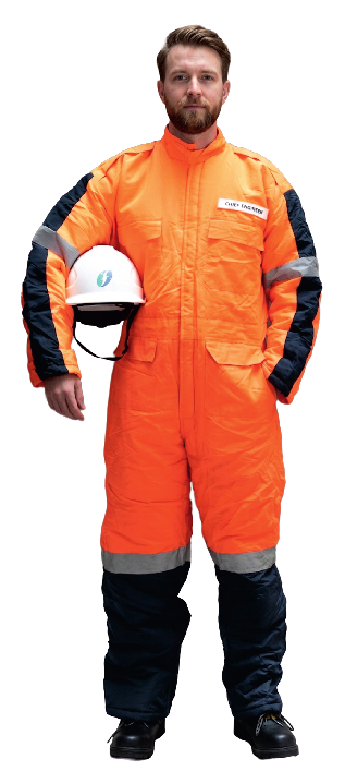 Saffrix Parka thermal boiler suit — orange