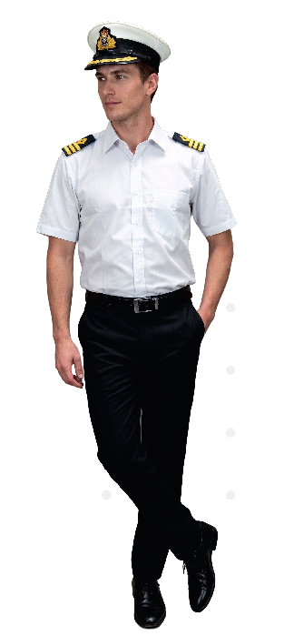 Maritime officer shirt and trouser uniform